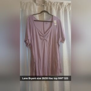 Lane Bryant Lavender Short Sleeve Top